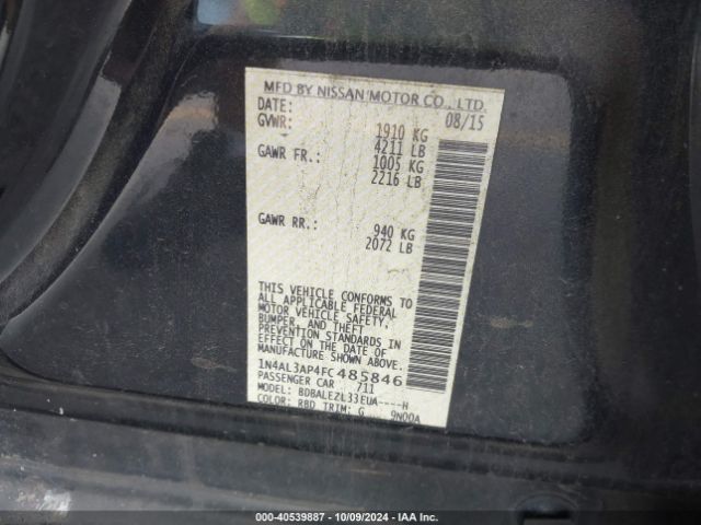 1N4AL3AP4FC485846 Nissan Altima 2.5 S
