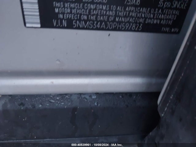 Hyundai Santa Fe Sel 2023 5NMS34AJ0PH597823 Image 9