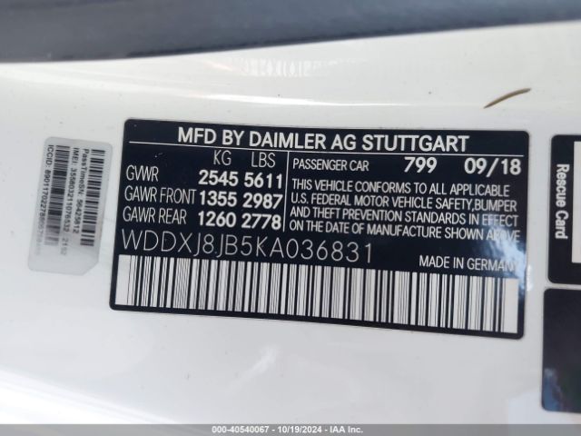 2019 MERCEDES-BENZ AMG S 63 WDDXJ8JB5KA036831 Photo 8