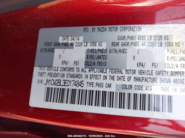 JM1CW2BL3E0174845 Mazda Mazda5 Sport