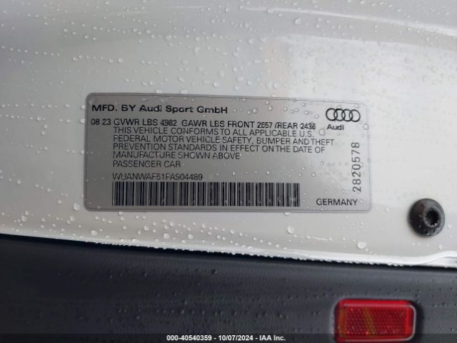 2023 AUDI RS 5 COUPE WUANWAF51PA904489 Photo 8