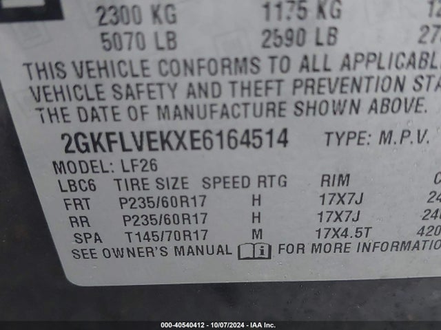 GMC Terrain Sle-1 2014 2GKFLVEKXE6164514 Image 9