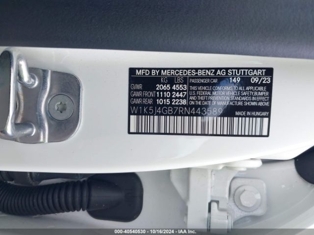 W1K5J4GB7RN443589 Mercedes-Benz Cla 250 Coupe