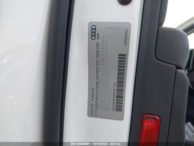 WAUGMAF40KN021100 Audi A4 40 Premium/40 Titanium Premium
