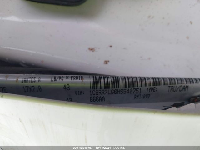 1C6RR7LG6HS540751 RAM 1500 Slt