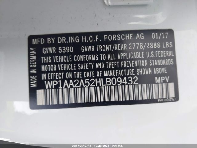WP1AA2A52HLB09432 Porsche Macan