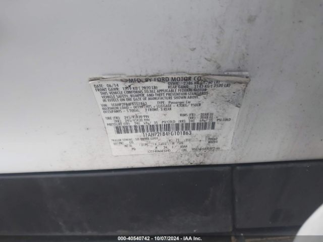 1FAHP2F84FG101863 Ford Taurus Limited