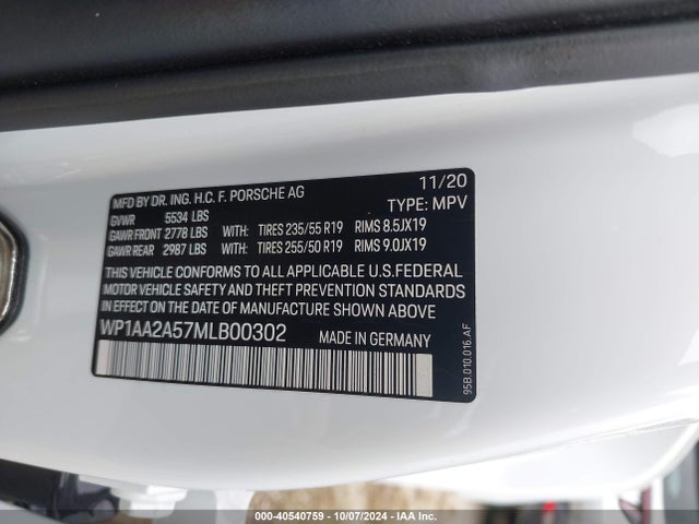 2021 PORSCHE MACAN WP1AA2A57MLB00302 Photo 8