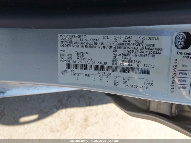 Ford FIESTA SE 2015 3FADP4EJ9FM205334 Image 9