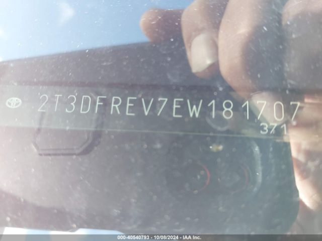2T3DFREV7EW181707 Toyota Rav4 Limited
