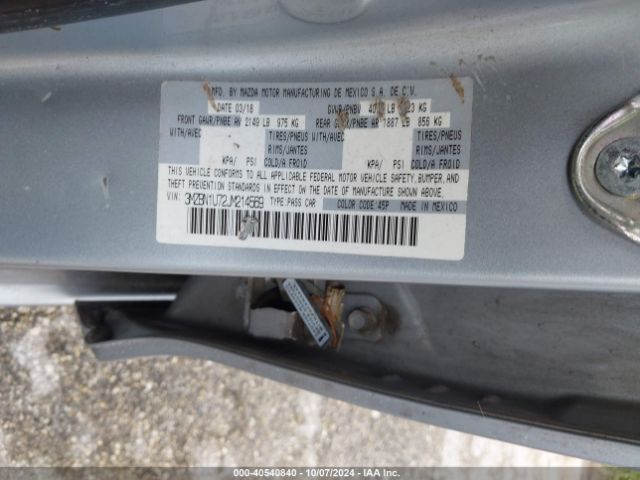 3MZBN1U72JM214569 Mazda Mazda3 Sport