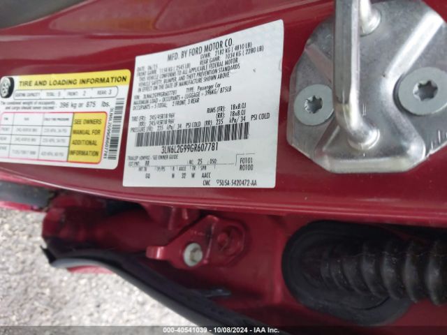3LN6L2G99GR607781 Lincoln MKZ