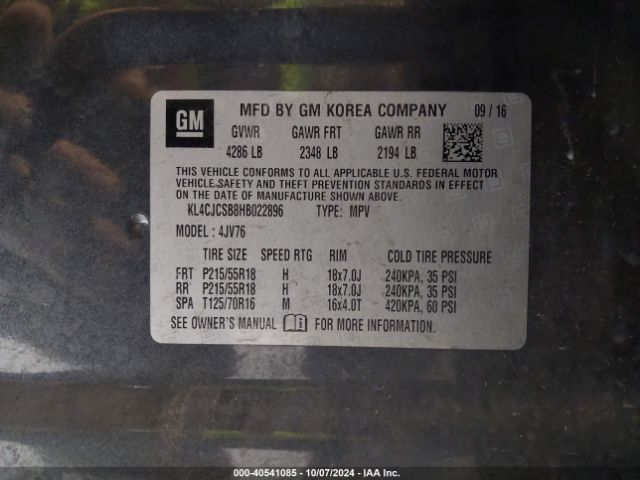 KL4CJCSB8HB022896 Buick Encore Essence