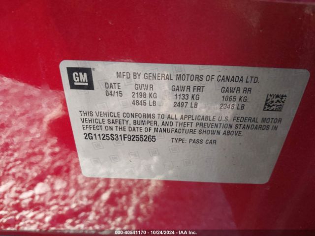 2G1125S31F9255265 Chevrolet Impala 2lt