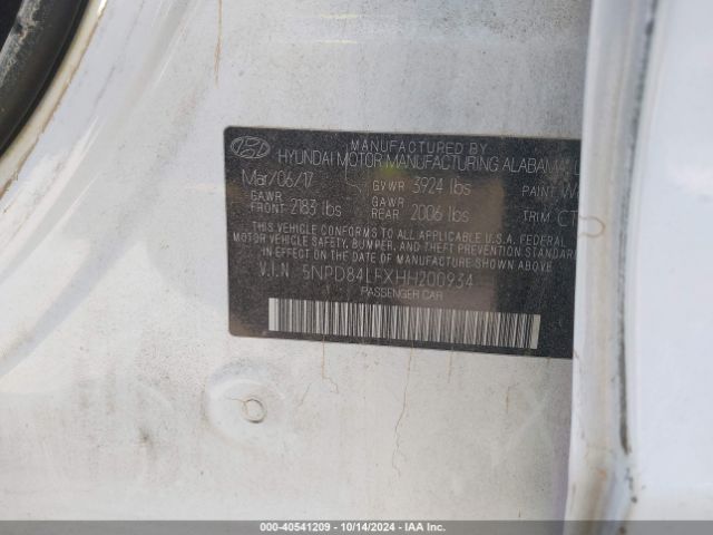 5NPD84LFXHH200934 Hyundai Elantra Value Edition
