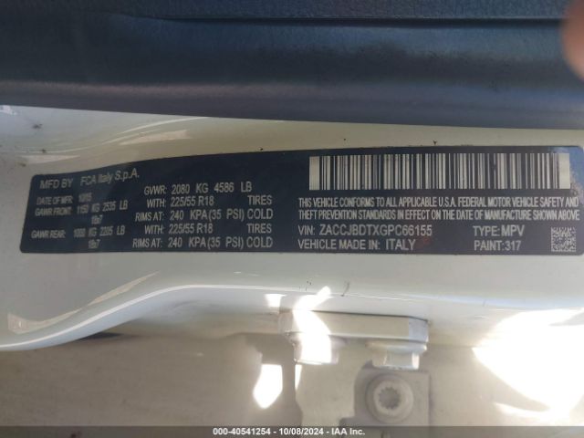 ZACCJBDTXGPC66155 Jeep Renegade Limited