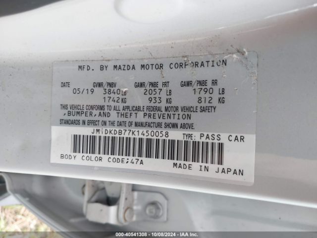 JM1DKDB77K1450058 Mazda Cx-3 Sport