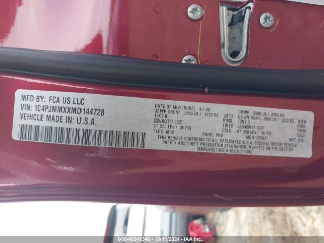 1C4PJMMXXMD144728 Jeep Cherokee Latitude Lux 4x4