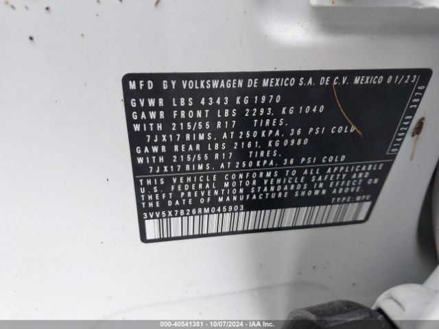 3VV5X7B26RM045903 Volkswagen Taos 1.5t S