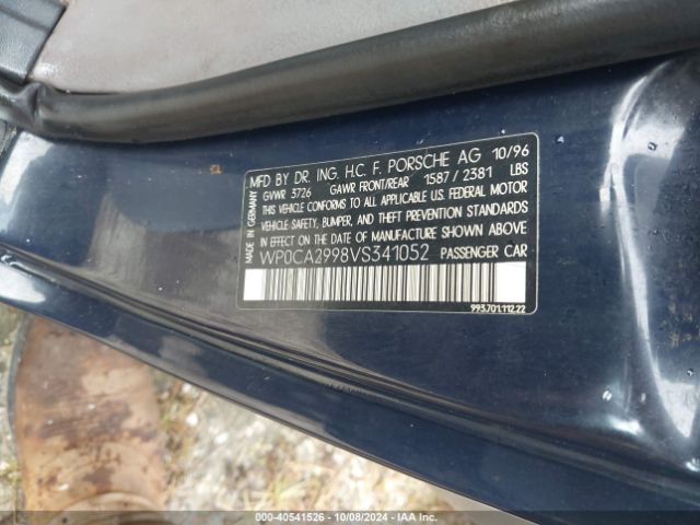 1997 PORSCHE 911 WP0CA2998VS341052 Photo 8