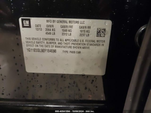 1G11E5SL9EF184698 Chevrolet MALIBU 2LT