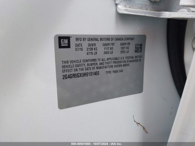 2G4GR5GX9H9101460 Buick Regal Turbo Premium Ii