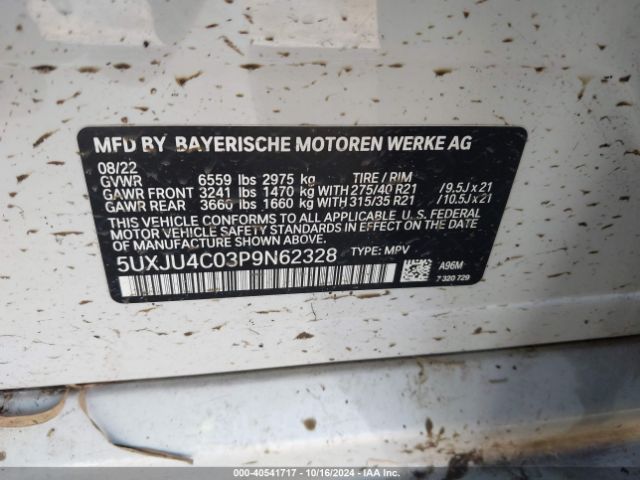 5UXJU4C03P9N62328 BMW X5 M50i