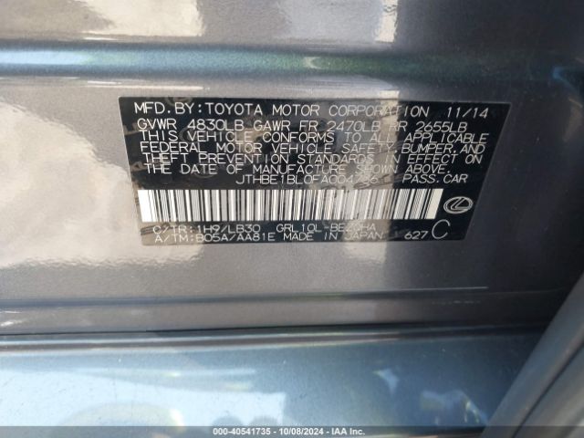 JTHBE1BL0FA004736 Lexus GS 350