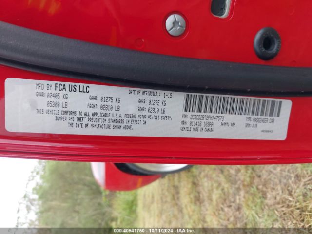 2C3CDZBT2FH747573 Dodge Challenger R/t Plus