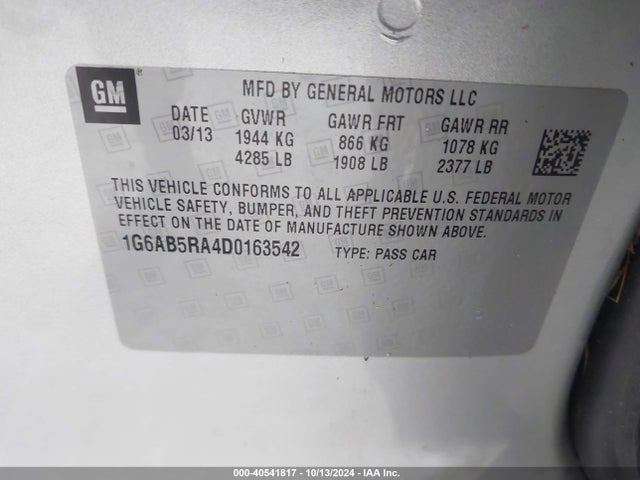 2013 CADILLAC ATS 1G6AB5RA4D0163542 Photo 8