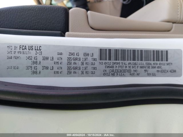 1C4RJEBG3KC657033 Jeep Grand Cherokee Limited 4x2