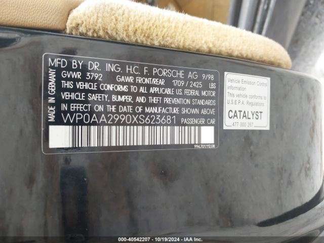 1999 PORSCHE 911 WP0AA2990XS623681 Photo 8