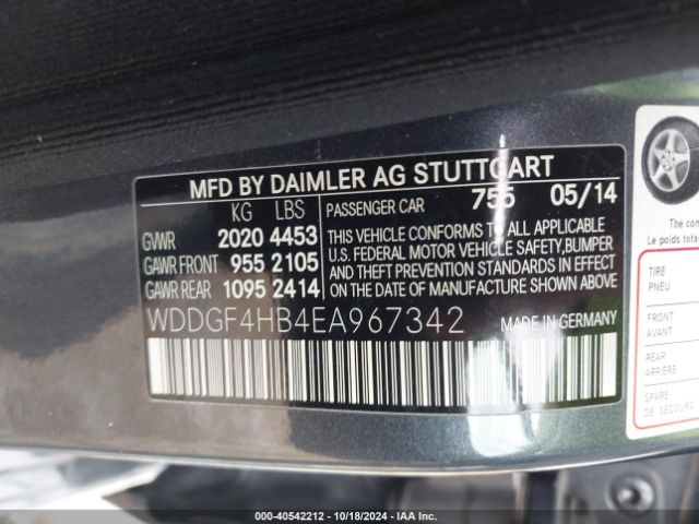 WDDGF4HB4EA967342 Mercedes-Benz C 250 Luxury/sport