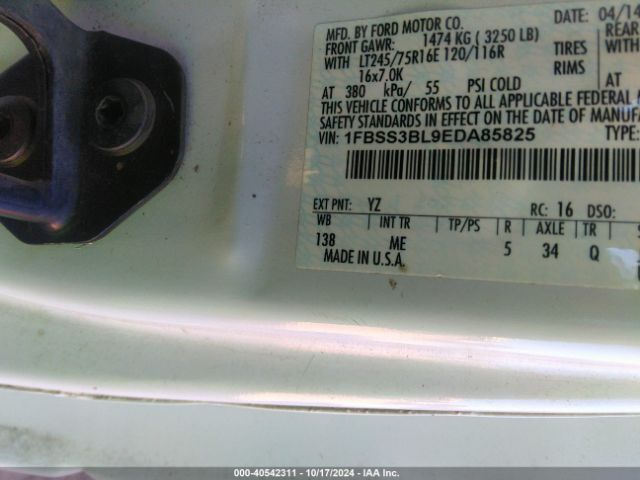 1FBSS3BL9EDA85825 Ford E-350 Super Duty Xlt