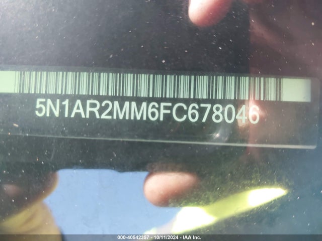 Nissan Pathfinder Platinum/s/sl/sv 2015 5N1AR2MM6FC678046 Image 9