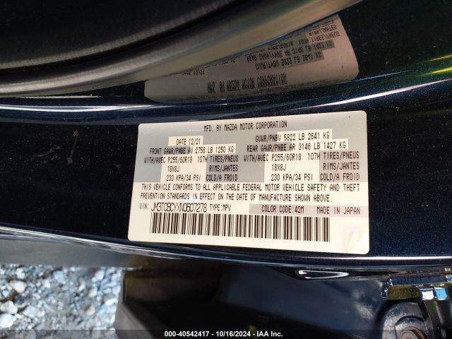 JM3TCBCYXN0607278 Mazda Cx-9 Touring