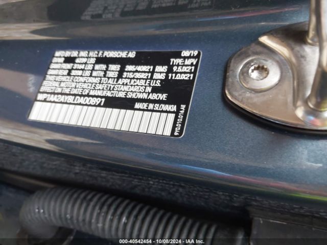 WP1AA2AY8LDA00891 Porsche Cayenne