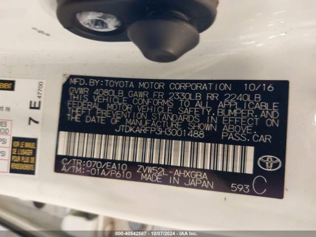 JTDKARFP3H3001488 Toyota Prius Prime Premium