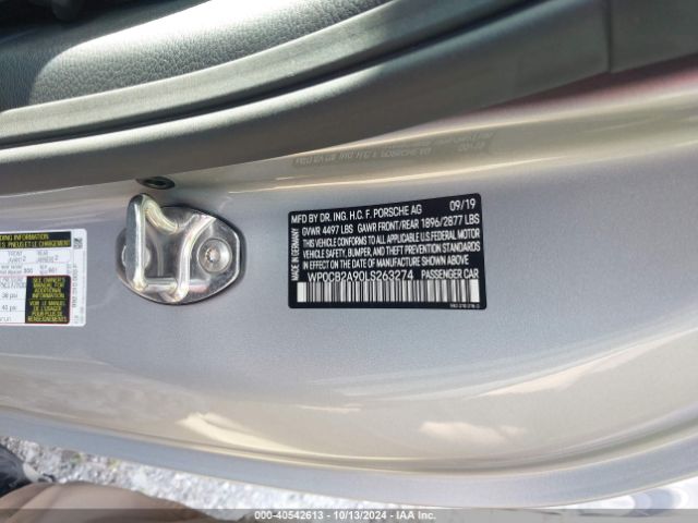 2020 PORSCHE 911 WP0CB2A90LS263274 Photo 8