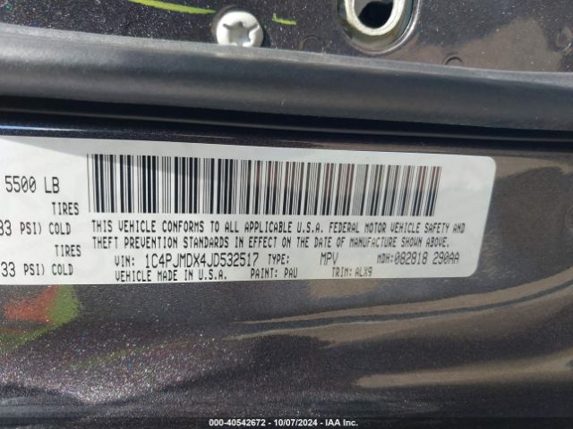 1C4PJMDX4JD532517 Jeep Cherokee Limited 4x4