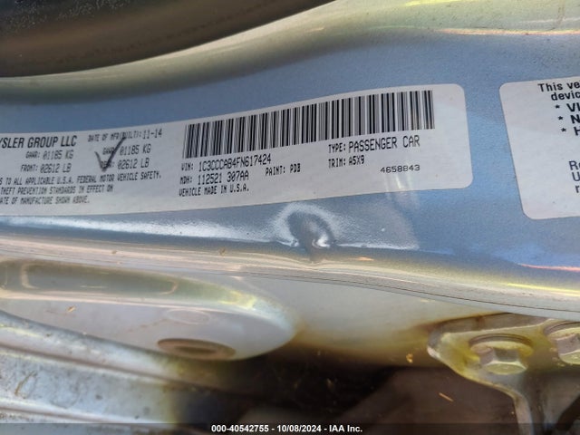 Chrysler 200 Limited 2015 1C3CCCAB4FN617424 Image 9