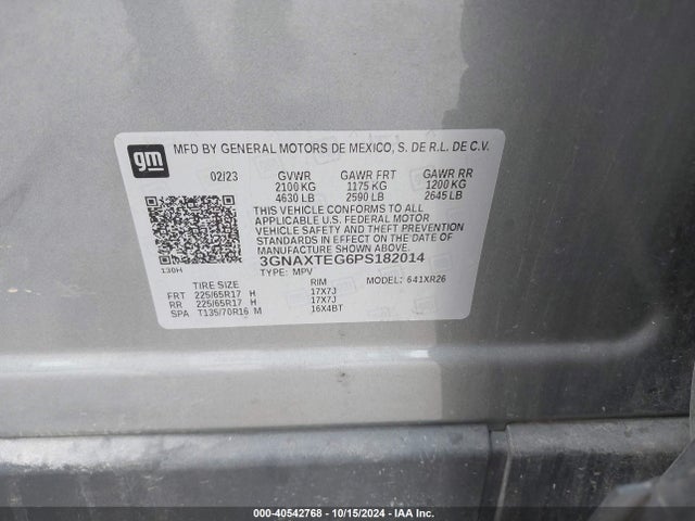 Chevrolet Equinox Awd 2fl 2023 3GNAXTEG6PS182014 Image 9