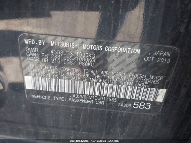 2014 MITSUBISHI LANCER JA32V6FV1EU011555 Photo 8