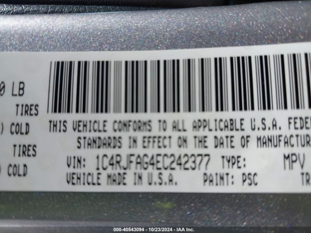 1C4RJFAG4EC242377 Jeep Grand Cherokee Laredo