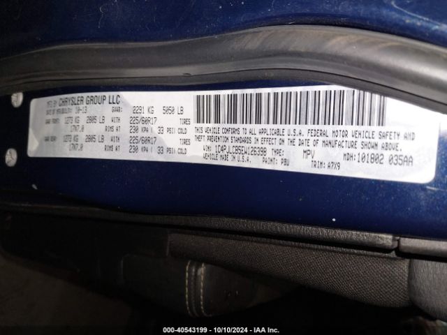 1C4PJLCB5EW126398 Jeep Cherokee Latitude