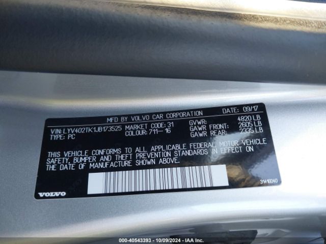 LYV402TK1JB173525 Volvo S60 Inscription T5