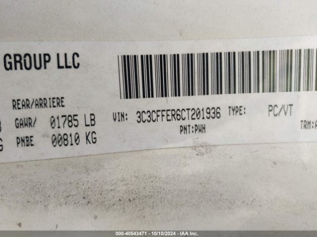 2012 FIAT 500C 3C3CFFER6CT201936 Photo 8
