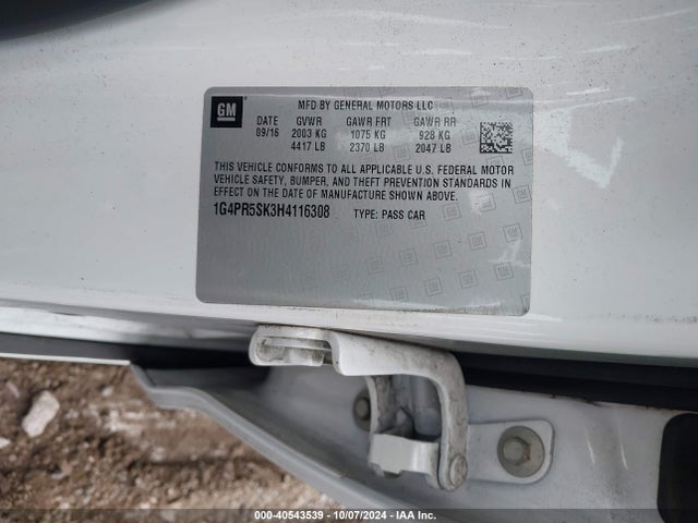 1G4PR5SK3H4116308 Buick Verano Sport Touring