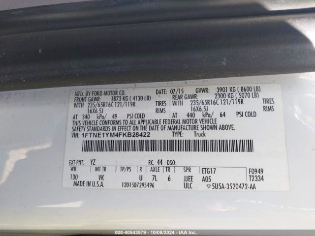 1FTNE1YM4FKB28422 Ford Transit-150