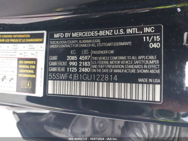 55SWF4JB1GU122814 Mercedes-Benz C 300 Luxury/sport